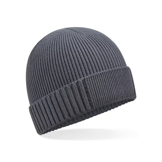Beechfield Organic cotton engineered patch beanie