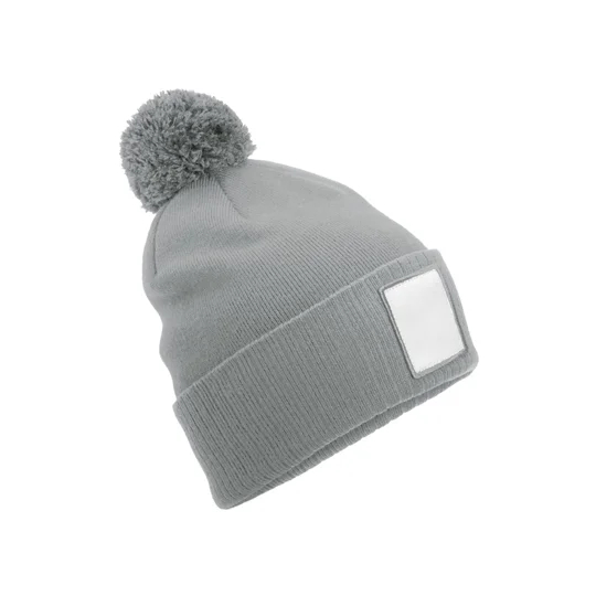 Beechfield Appliqué patch pom beanie