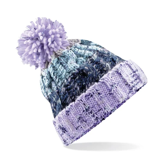 Beechfield Corkscrew pom pom beanie