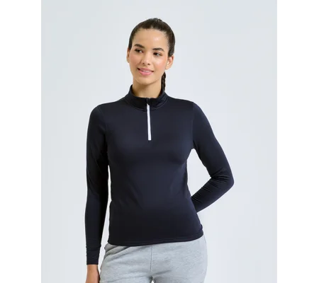 TriDri® Women's TriDri® recycled long sleeve brushed back ¼ zip