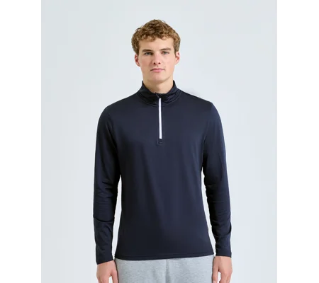 TriDri® Men's TriDri® recycled long sleeve brushed back ¼ zip