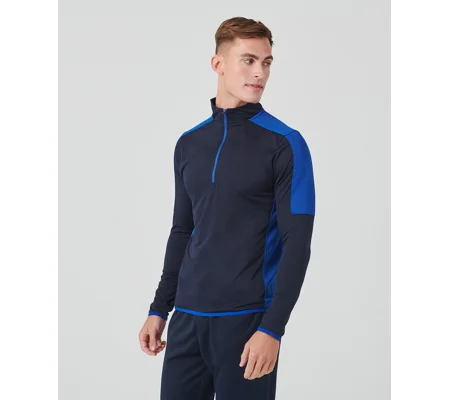 Finden & Hales ¼ zip mid-layer with contrast panelling