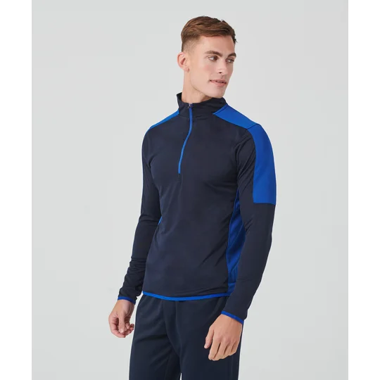 Finden & Hales ¼ zip mid-layer with contrast panelling