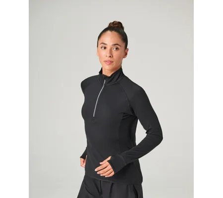 Tombo Women's long-sleeved ¼ zip top