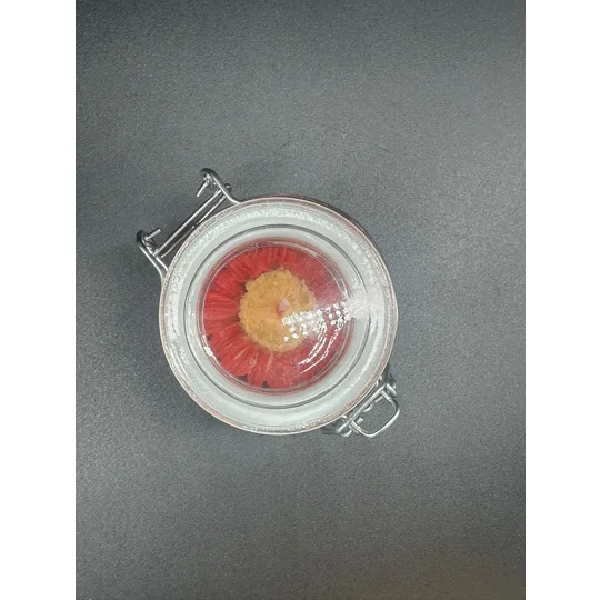 Weinrote Jasmin-Duftkerze im Bügelglas (Winered Jasmine Glass Candle)