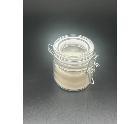 Creme White Glass Candle