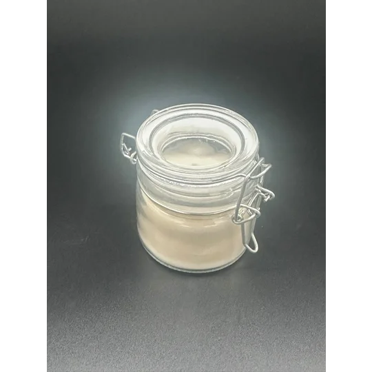 Creme White Glass Candle