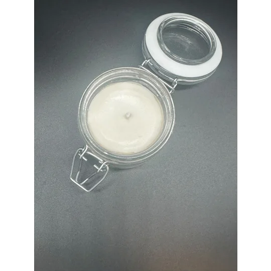 Creme White Glass Candle