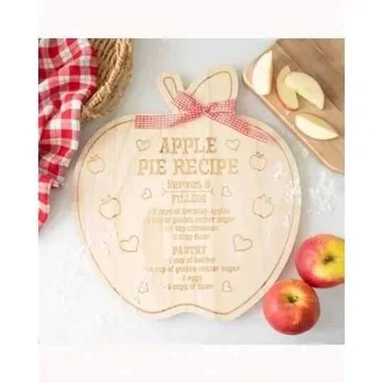Apple Pie Recipe Serving Board