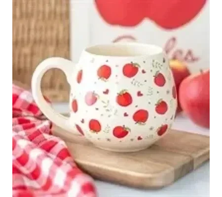 Apple Print Rounded Mug