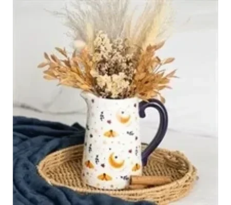 Autumn Magic Harvest Moon Print Ceramic Flower Jug