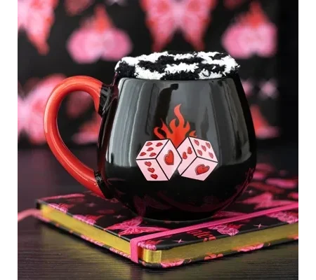 Black Dice Mug and Socks Set