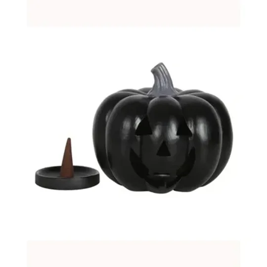 Black Pumpkin Incense Cone Holder
