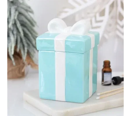 Blue Christmas Present Oil Burner