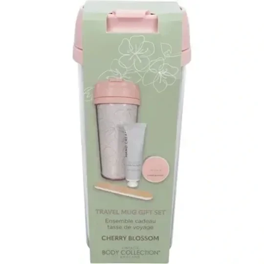 Body Collection Travel Mug Cherry Blossom Gift Set
