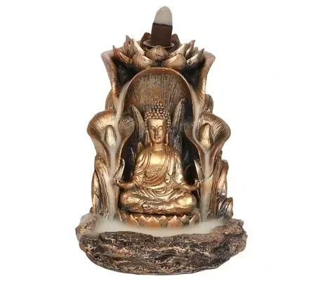 Bronze Buddha Backflow Incense Burner