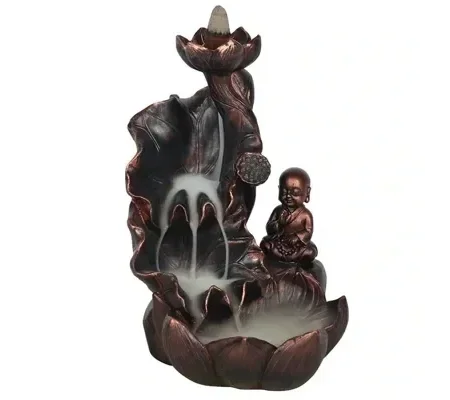 Bronze Effect Buddha Backflow Incense Burner