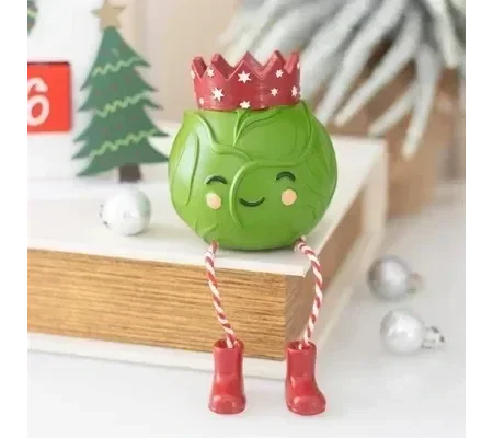 Brussles Sprout Shelf Sitter Ornament