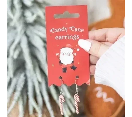 Candy Cane Dangle Earrings