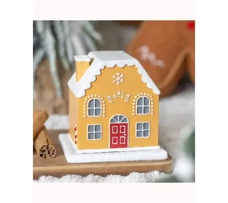Candy Cane Gingerbread House Incense Cone Holder