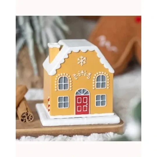 Candy Cane Gingerbread House Incense Cone Holder