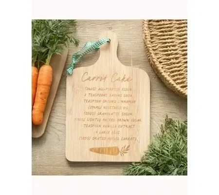 Carrot Cake Recipe Bamboo Serving Board