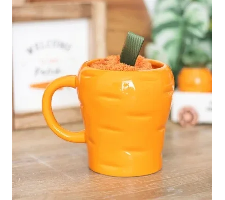 Carrot Shaped Mug and Socks Set