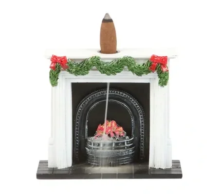 Christmas Fireplace Backflow Incense Burner