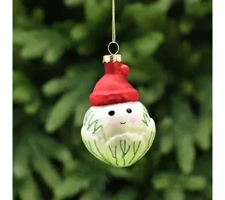 Christmas Sprout Glass Hanging Decoration