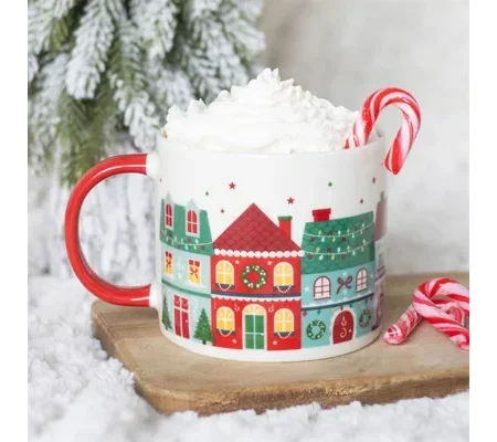 Christmas Street Print Mug