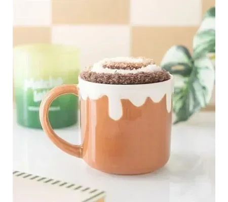 Cinnamon Roll Mug and Socks Set