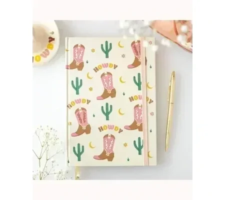 Cowboy Boot A5 Notebook with Sticker Sheet