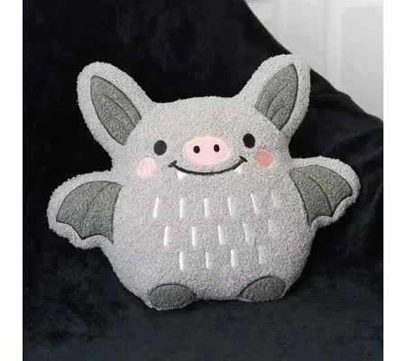 Cute Bat Boucle Cushion