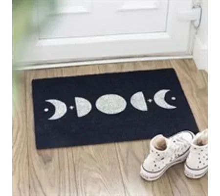 Dark Blue Moon Phase Doormat