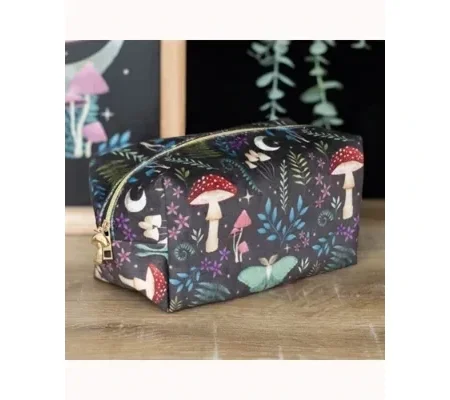 Dark Forest Print Makeup Bag