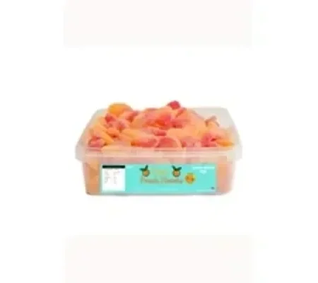 Fizzy Peach Hearts Tub 600g