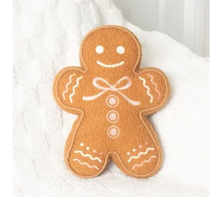Sugarplum Bakery Gingerbread Man Boucle Cushion