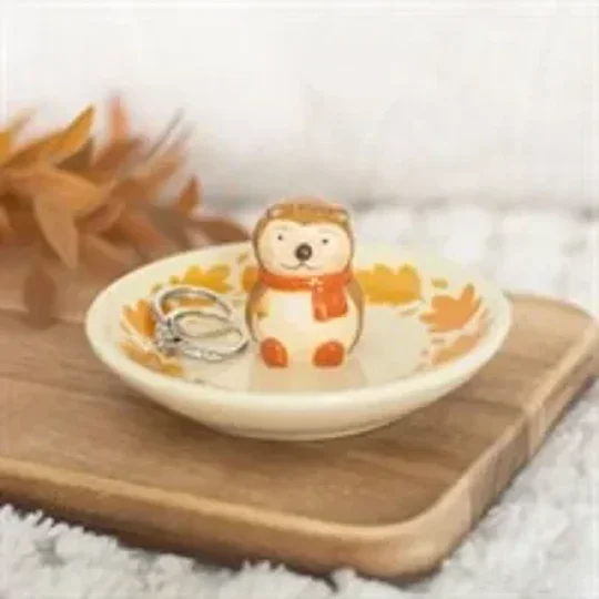 Autumn Hedgehog Trinket Dish