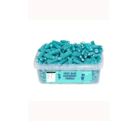 Fizzy Blue Raspberry Pencils Tub 600g