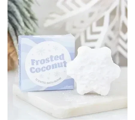 Frosted Coconut Snowflake Bath Bomb