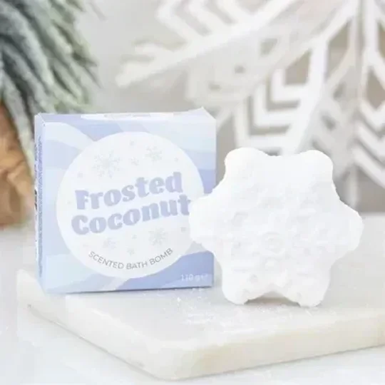 Frosted Coconut Snowflake Bath Bomb
