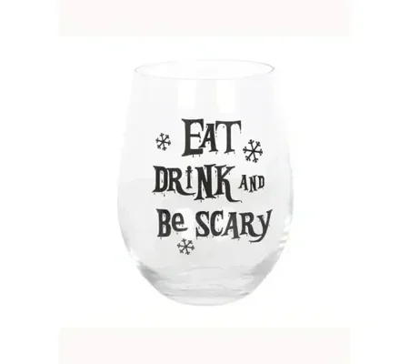 Eat, Drink & Be Scary Stemless Glass
