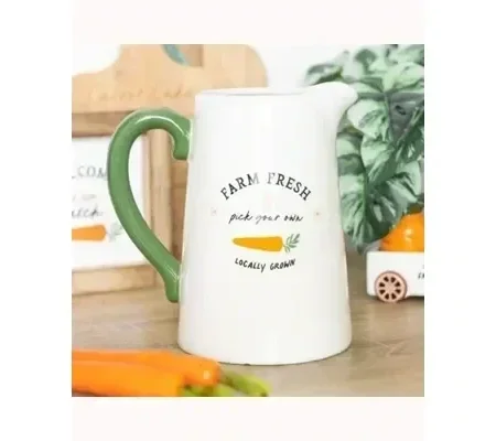 Farm Fresh Carrot Patch Ceramic Flower Jug