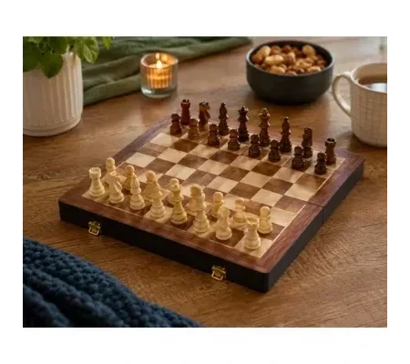 Foldable Wooden Chess Set
