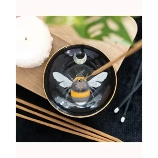 Forest Bee Ceramic Incense Plate