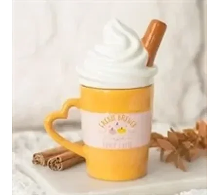 Fresh Brewed Pumpkin Spice Latte Lidded Mug