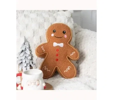 Gingerbread Man Boucle Cushion