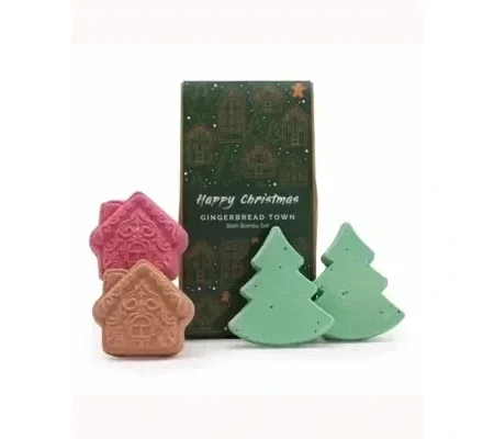 Gingerbread Town Christmas Bath Bomb Gift Pack