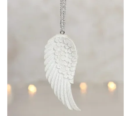 Glitter Angel Wing Hanging Decoration