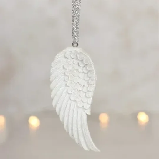 Glitter Angel Wing Hanging Decoration